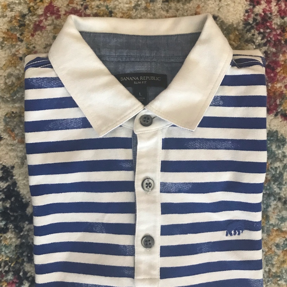 Lot of 4 Banana Republic polo shirts size L - Picture 3 of 5